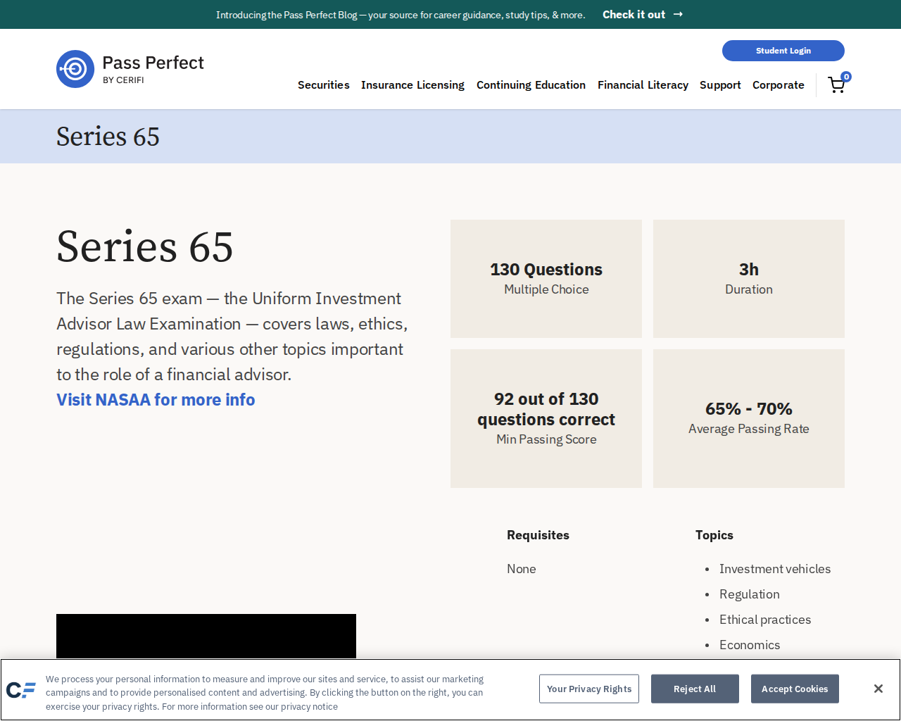 Pass Perfect platform screenshot